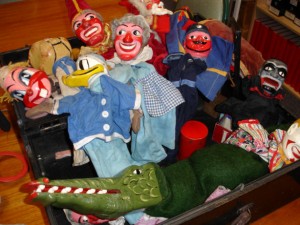Just some of the puppets from Adam’s Punch and Judy collection