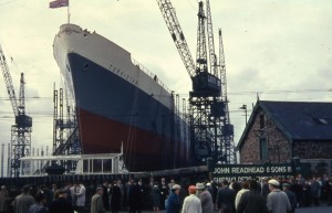 Launch of the Turkistan at Readhead's shipyard, South Shields