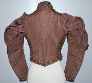 Back of wedding suit jacket c.1880s