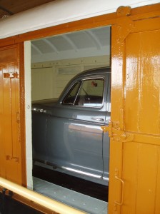 As it will be seen by visitors outside of the wagon through one of the side doors.