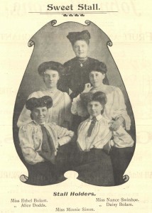 Sweet Stall holders, High West Street Wesleyan Methodist Church, 1907 (TWAM ref. C.GA7/37/3)