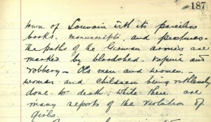 School log book entry, 2 September 1914 (TWAM ref. E.WH2/2/3)