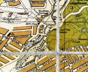 Bacon's Map Newcastle 1920 Jesmond Vale detail1