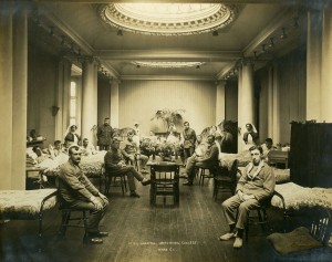 Ward C1, 1st Northern General Hospital during the First World War was housed in what is now the Hatton Gallery (image by permission of Robinson Library Special Collections, Newcastle University)