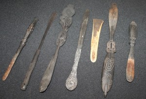 Collection of Papua New Guinean lime spatulaes.  © TWAM