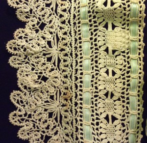 Detail of a tape and crochet lace yoke - TWCMS_J8104