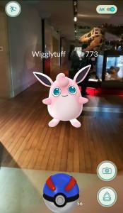 Wigglytuff as seen near to our T.rex in the museum
