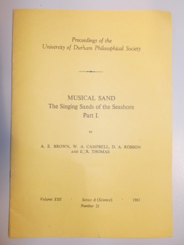MUSICAL SAND Part 1: The Singing Sands of the Seashore.