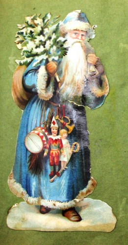 Late Victorian/Early Edwardian cut out of Santa Claus TWCMS : 2011.775