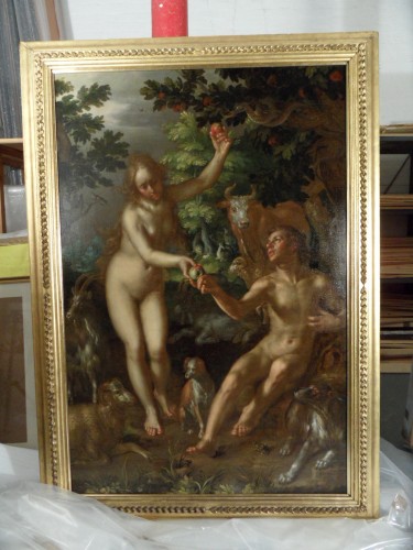 G1184 the temptation of Adam and Eve) full front in reflected light
