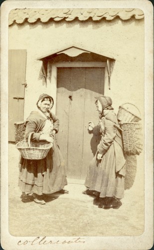 Cullercoats fishwives going door-to-door, c. 1880-1900
