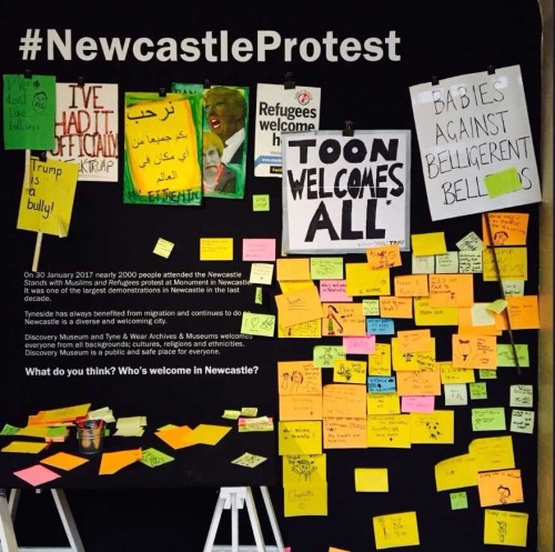 Newcastle Protest installation, Discovery Museum