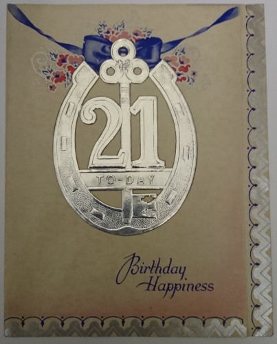 Another 21st birthday card from the museum collections
