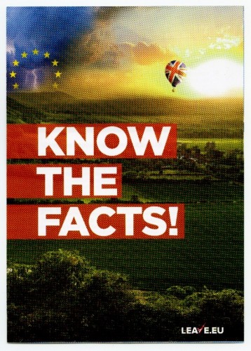 Leaflet from 'Leave.Eu' campaign