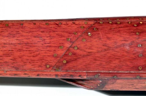Smooth hull of a model of a racing four by Matthew Taylor, Newcastle 1855. TWCMS : 1999.215