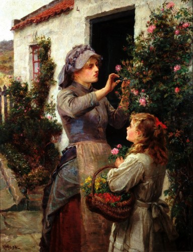 'Roses for the Invalid' by Ralph Hedley, Laing Art Gallery