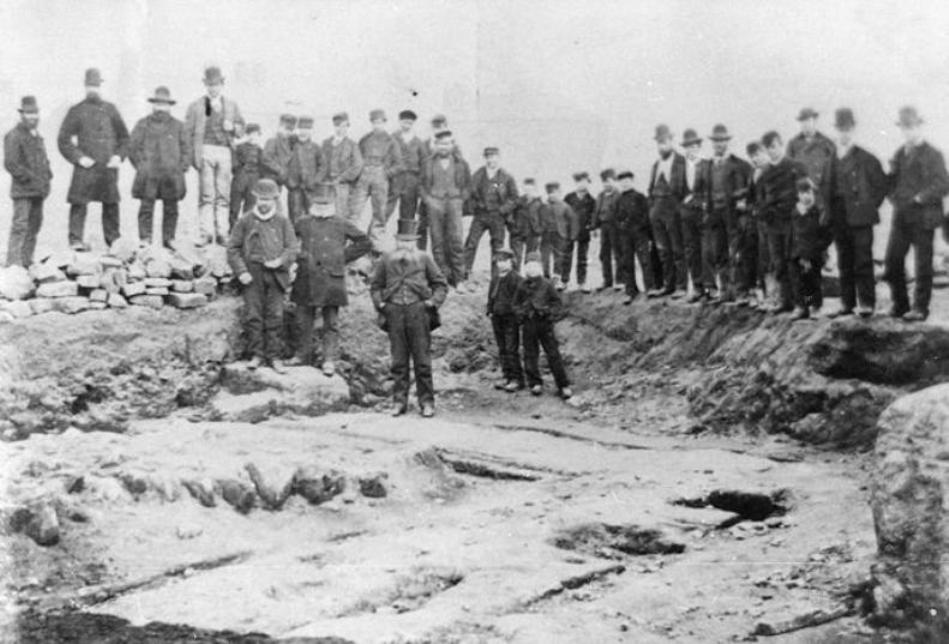 The 1875 excavation of the headquarters building