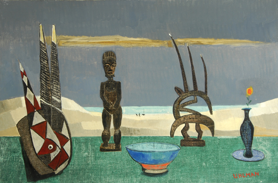 Fred Uhlman - Still Life with African Figures