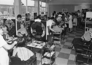 Hairdressing salon at South Shields Marine and Technical College