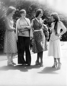 Fashionably dressed students at South Shields Marine and Technical College, about 1970s