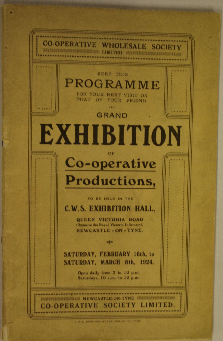 1924 Exhibition Brochure TWCMS: 2011.1410