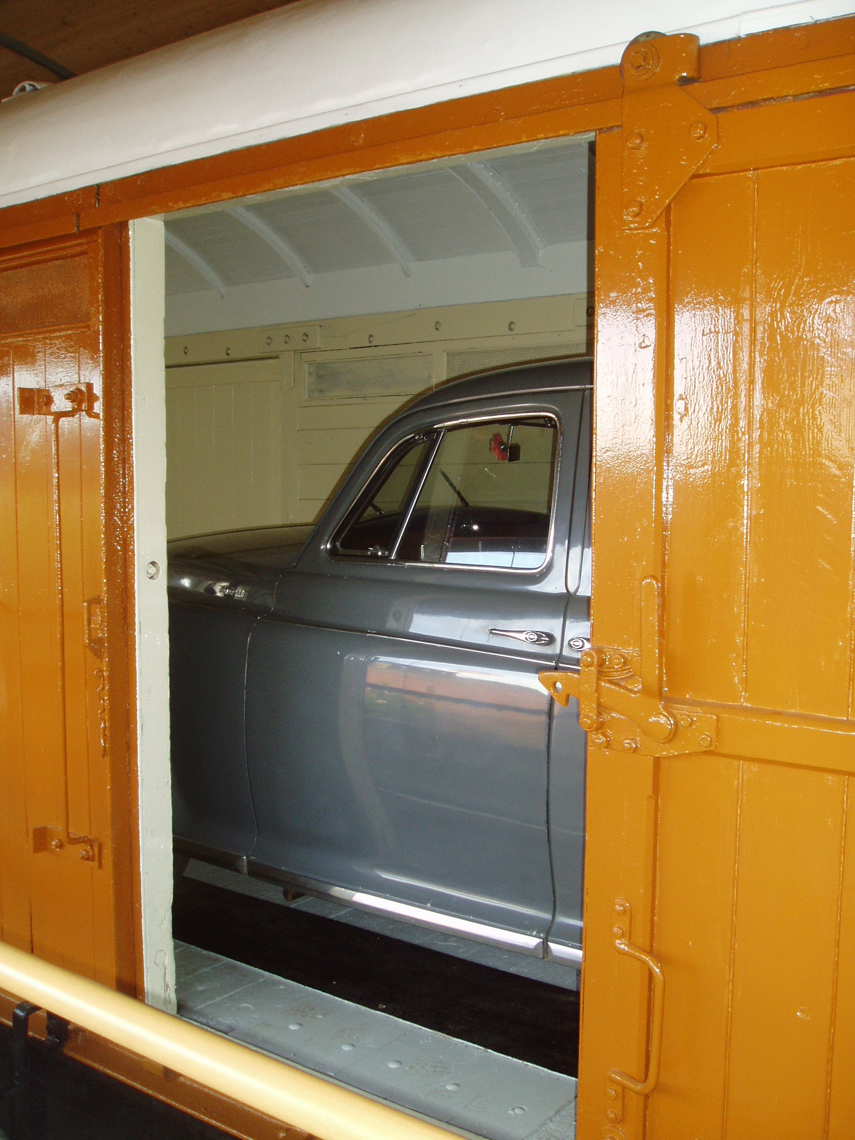 As it will be seen by visitors outside of the wagon through one of the side doors.