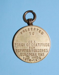 Reverse of Welcome Home Medal