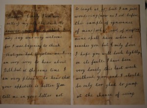 Love letter from George to Emily in 1906