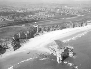 Aerial view of Marsden Grotto, May 1953 (TWAM ref. DT.TUR/2/9996B)
