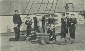 Boys in a practical seamanship class