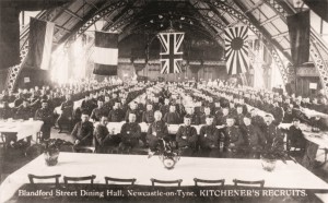 Soldier recruits in the Great Hall at Discovery Museum