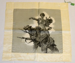 Handkerchief designed by Fortunino Matania, part of the collection of the Discovery Museum