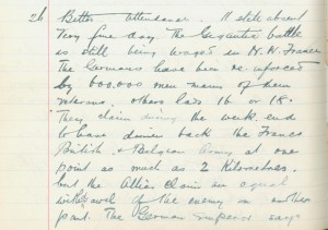 Whitburn School log book entry, 24 October 1914 (TWAM ref. E.WHB2/2/3)