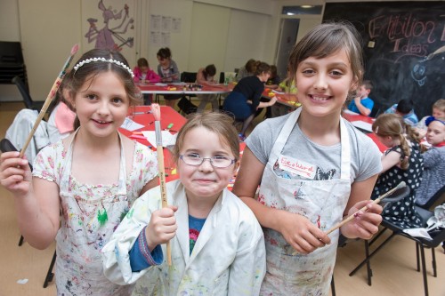 Children enjoying art academy at the Laing Art Gallery